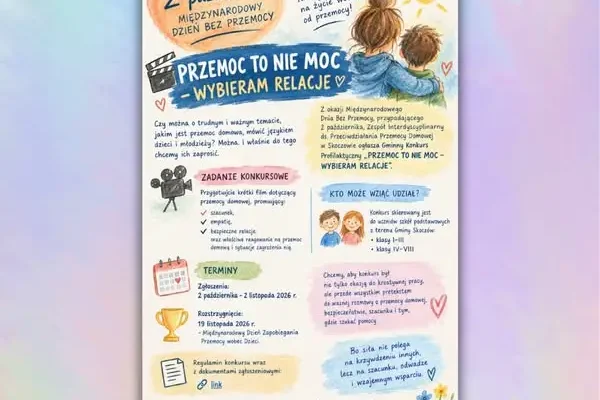 Skoczów: konkurs filmowy dla uczniów „Przemoc to nie moc – wybieram relacje”