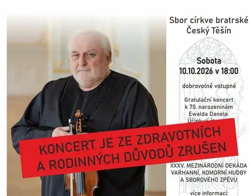 Zmiana w programie Międzynarodowej Dekady Muzyki – odwołany koncert w Českim Těšínie
