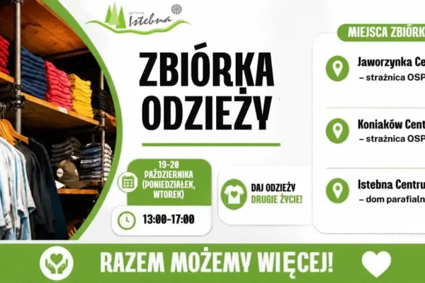 Zbiórka odzieży używanej w gminie Istebna – pomóż potrzebującym
