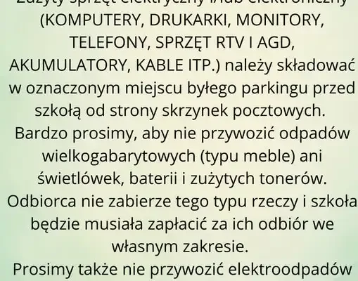 Szkoła Podstawowa nr 2 w Wiśle Czarnem prowadzi zbiórkę elektroodpadów