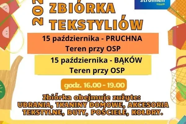 Jesienna zbiórka tekstyliów w gminie Strumień – Bąków i Pruchna już dziś