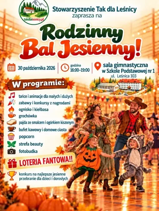 Rodzinny Bal Jesienny w Brennej-Leśnicy – zaproszenie dla całej społeczności