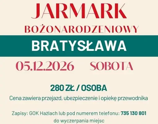 Wycieczka do Bratysławy na jarmark bożonarodzeniowy – zapisy trwają