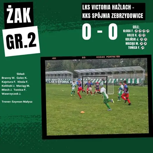 Żaki Victorii Hażlach rozbiły Spójnię Zebrzydowice na własnym stadionie