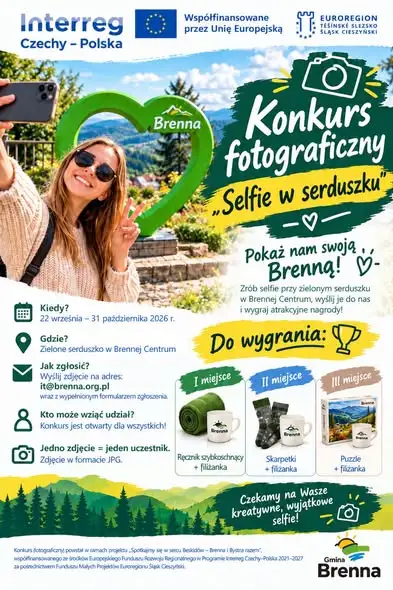 Konkurs „Selfie w serduszku” w Brennej – słodkie nagrody od lokalnych partnerów