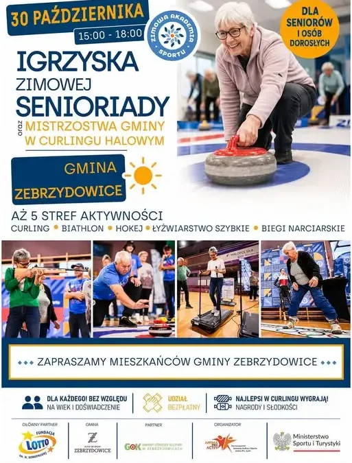 Zimowa Senioriada w Zebrzydowicach – curling, biathlon i hokej na lodzie