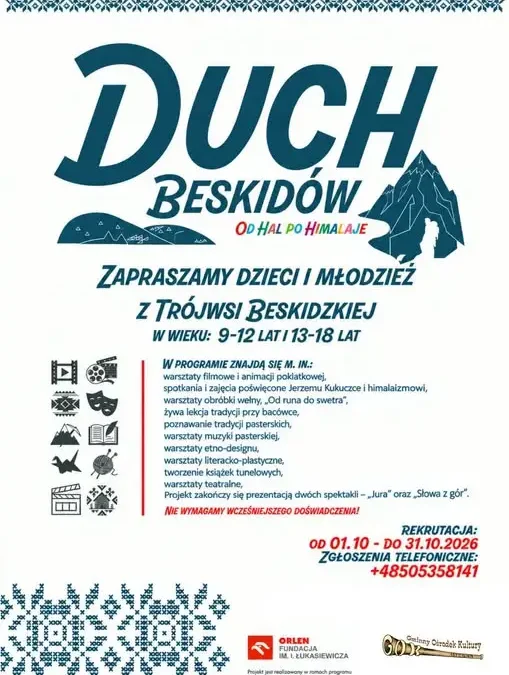 Duch Beskidów: Od Hal po Himalaje – trwa rekrutacja do projektu dla dzieci i młodzieży