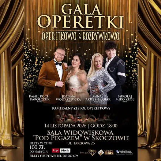 Gala operetkowa w Skoczowie – arie, które poruszają serce