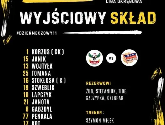 Młody skład Słotwiny na meczu ligowym – średnia wieku 21,3 roku
