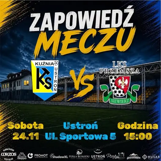 Kuźnia Ustroń podejmie Przemszę Siewierz w IV Lidze Śląskiej
