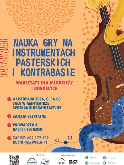 Wisła stawia na muzykę: rusza bezpłatna nauka gry na kontrabasie i instrumentach pasterskich
