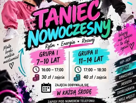 Taniec nowoczesny w Goleszowie: trwają zapisy do grup dziecięcych
