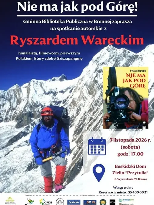 Himalaista Ryszard Warecki spotka się z czytelnikami w Brennej