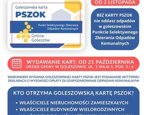 Goleszów: Od 2 listopada PSZOK tylko z Kartą. Mieszkańcy muszą się spieszyć