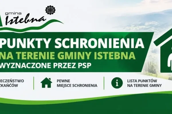 Gmina Istebna wskazała punkty schronienia. Sprawdź, gdzie się ukryć