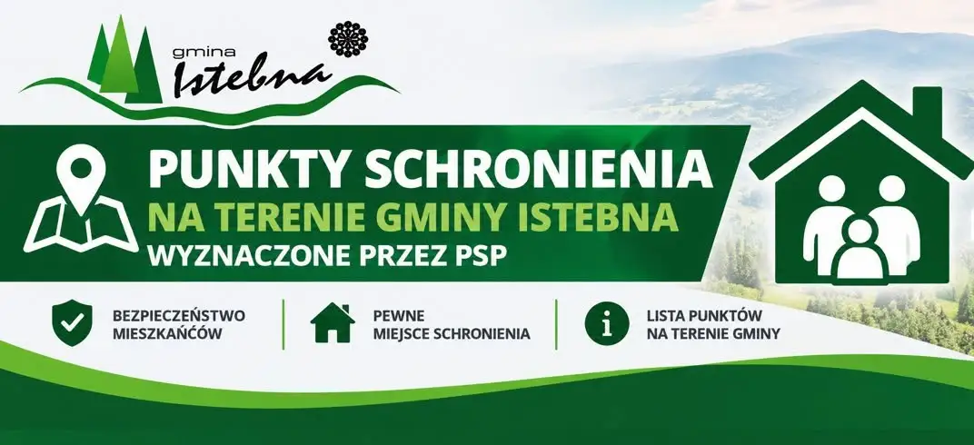 Gmina Istebna wskazała punkty schronienia. Sprawdź, gdzie się ukryć