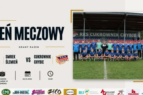 Cukrownik Chybie gra dziś na wyjeździe ze Smrekiem Ślemień