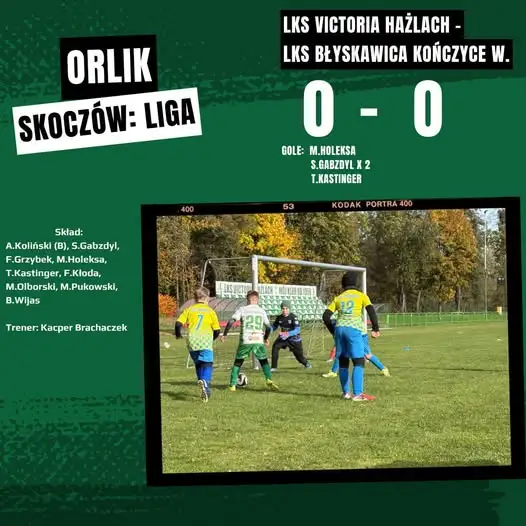 Victoria Hażlach wygrywa po thrillerze z Błyskawicą Kończyce Wielkie w lidze U10