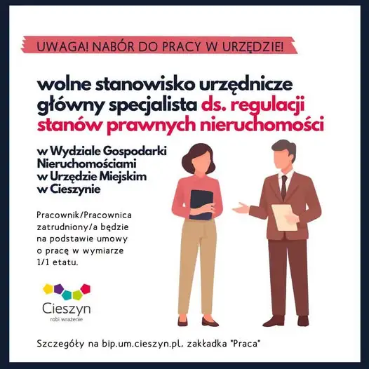Ostatnie dni na aplikowanie do Urzędu Miejskiego w Cieszynie