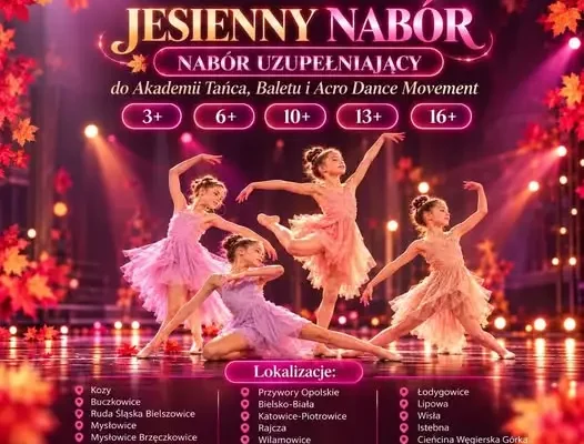 Movement Studio w Istebnej ogłasza jesienny nabór uzupełniający do grup tanecznych