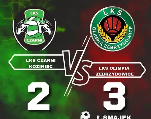 Olimpia Zebrzydowice wygrywa w Kozińcu 3:2 mimo problemów kadrowych