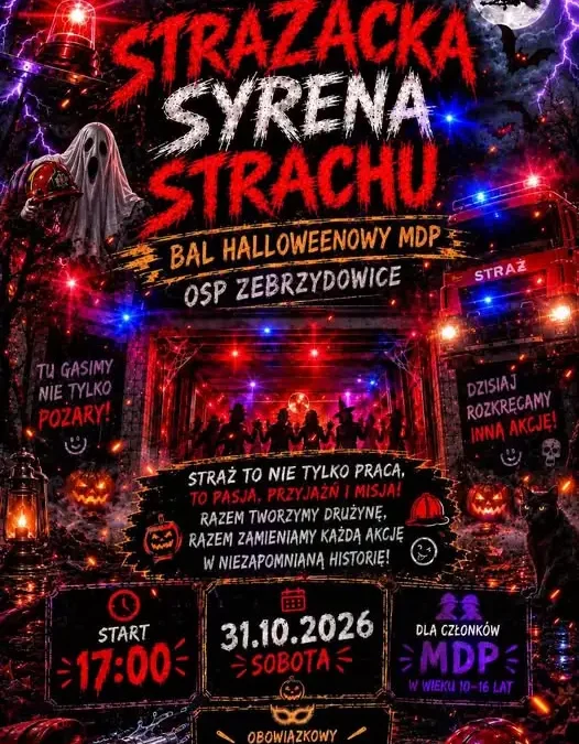 Halloween w remizie OSP Zebrzydowice – strażacy zapraszają na imprezę!