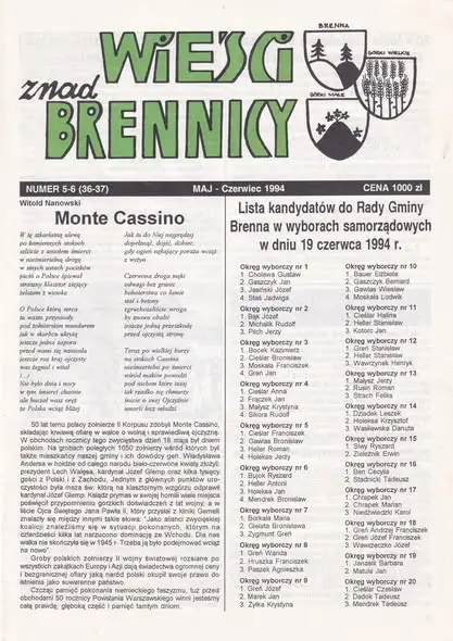 Rocznik „Wieści znad Brennicy” z 1994 roku dostępny w Śląskiej Bibliotece Cyfrowej