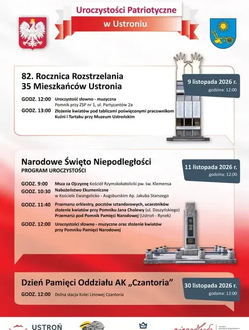 Ustroń uczci 82. rocznicę rozstrzelania mieszkańców i Święto Niepodległości